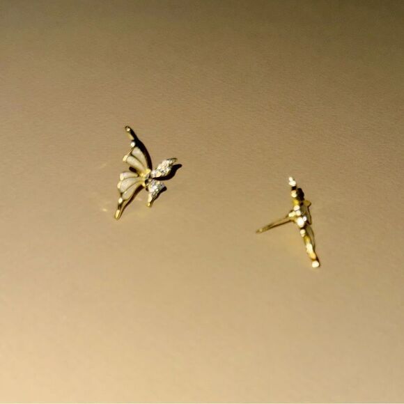 Butterfly earrings N939 - Picture 2 of 3